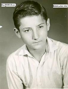 ORAN - Guy Pinto juillet a 15 ans 1956